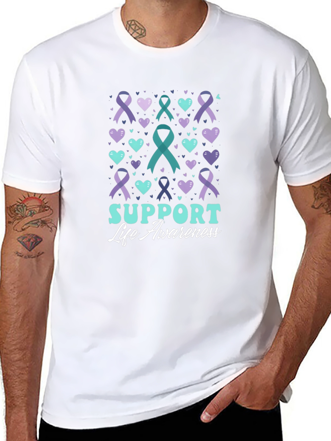 Support Life Awareness Ribbon T-Shirt