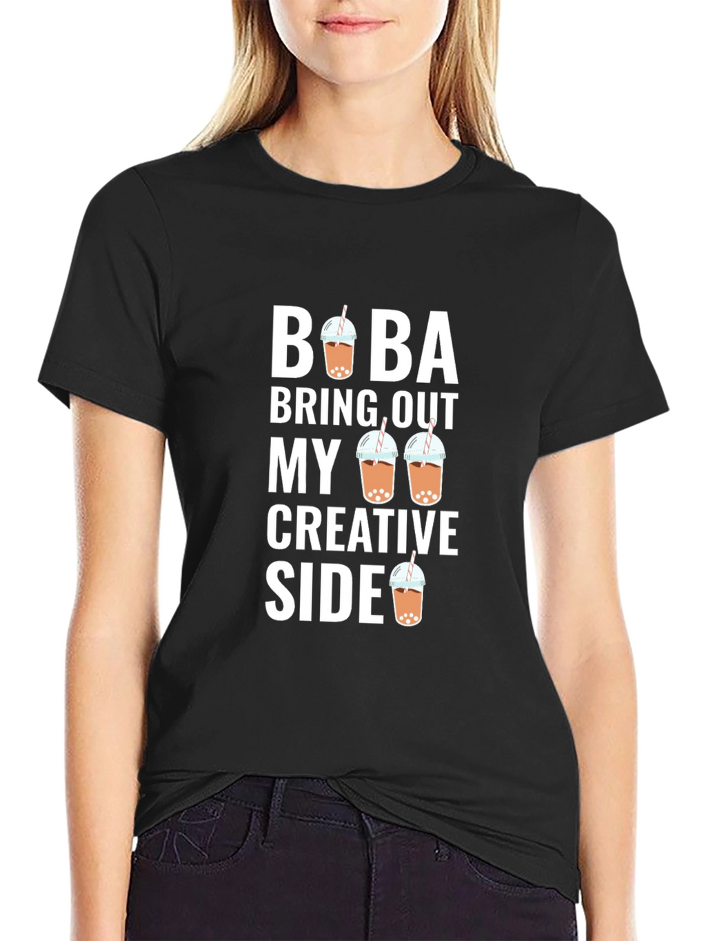 Boba Bring Out My Creative Side Black T-Shirt