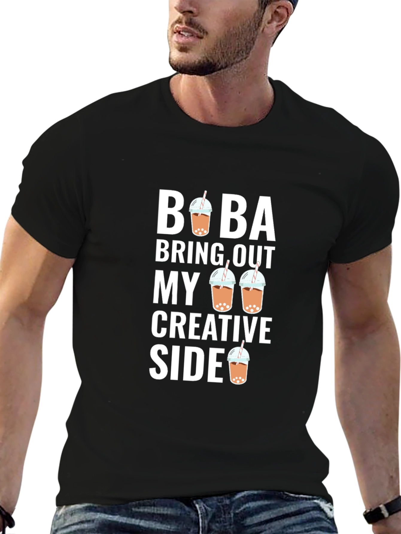 Boba Bring Out My Creative Side Black T-Shirt