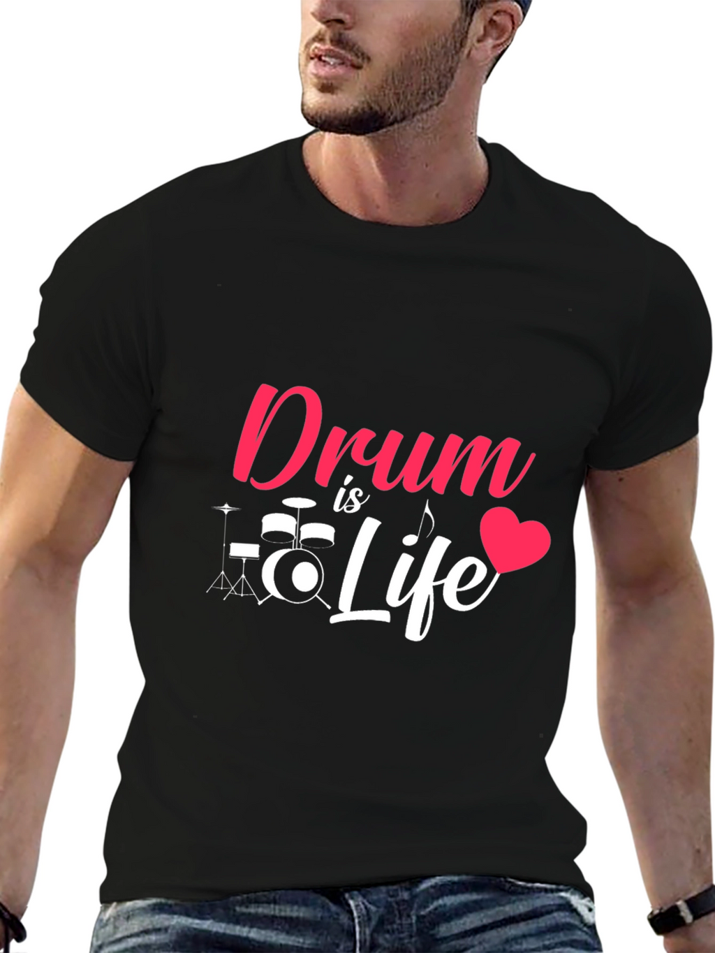 Drum is Life Graphic Tee - Music Lover T-Shirt