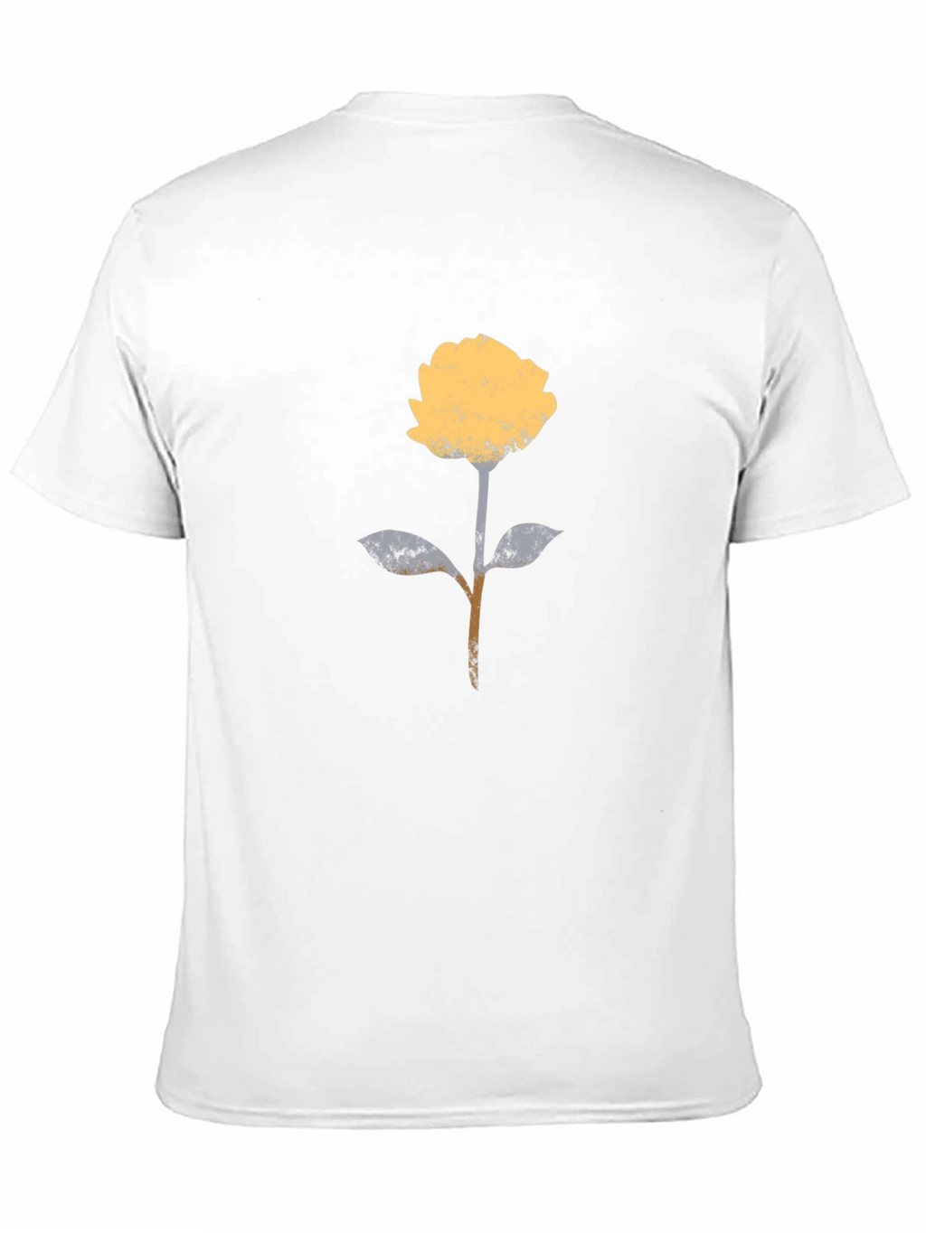Modern Floral Graphic T-Shirt - Black Cotton Blend