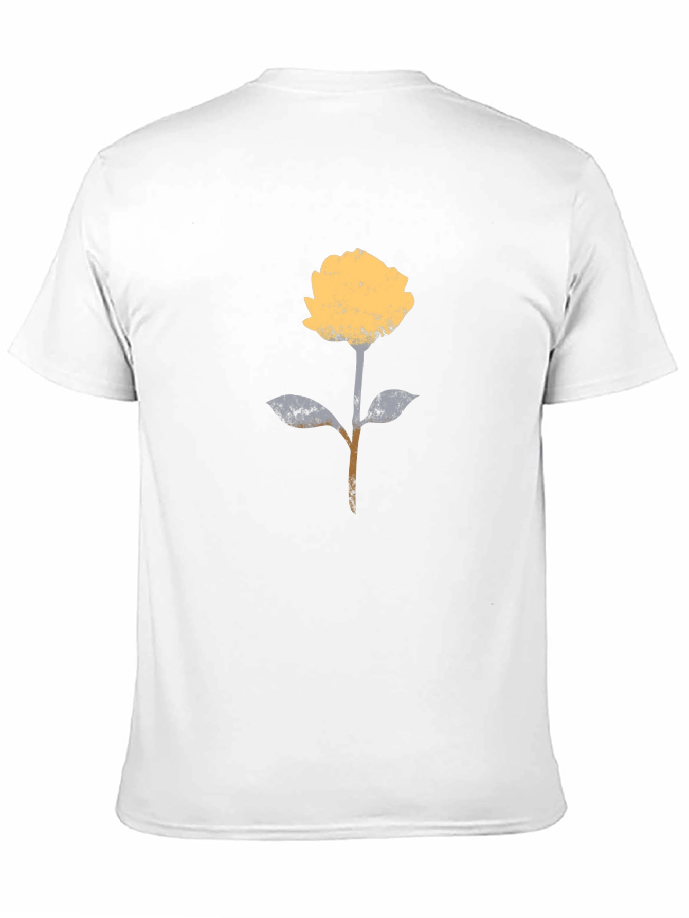 Modern Floral Graphic T-Shirt - Black Cotton Blend