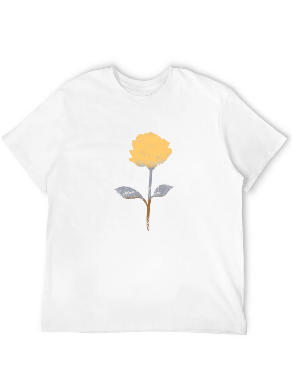 Modern Floral Graphic T-Shirt - Black Cotton Blend