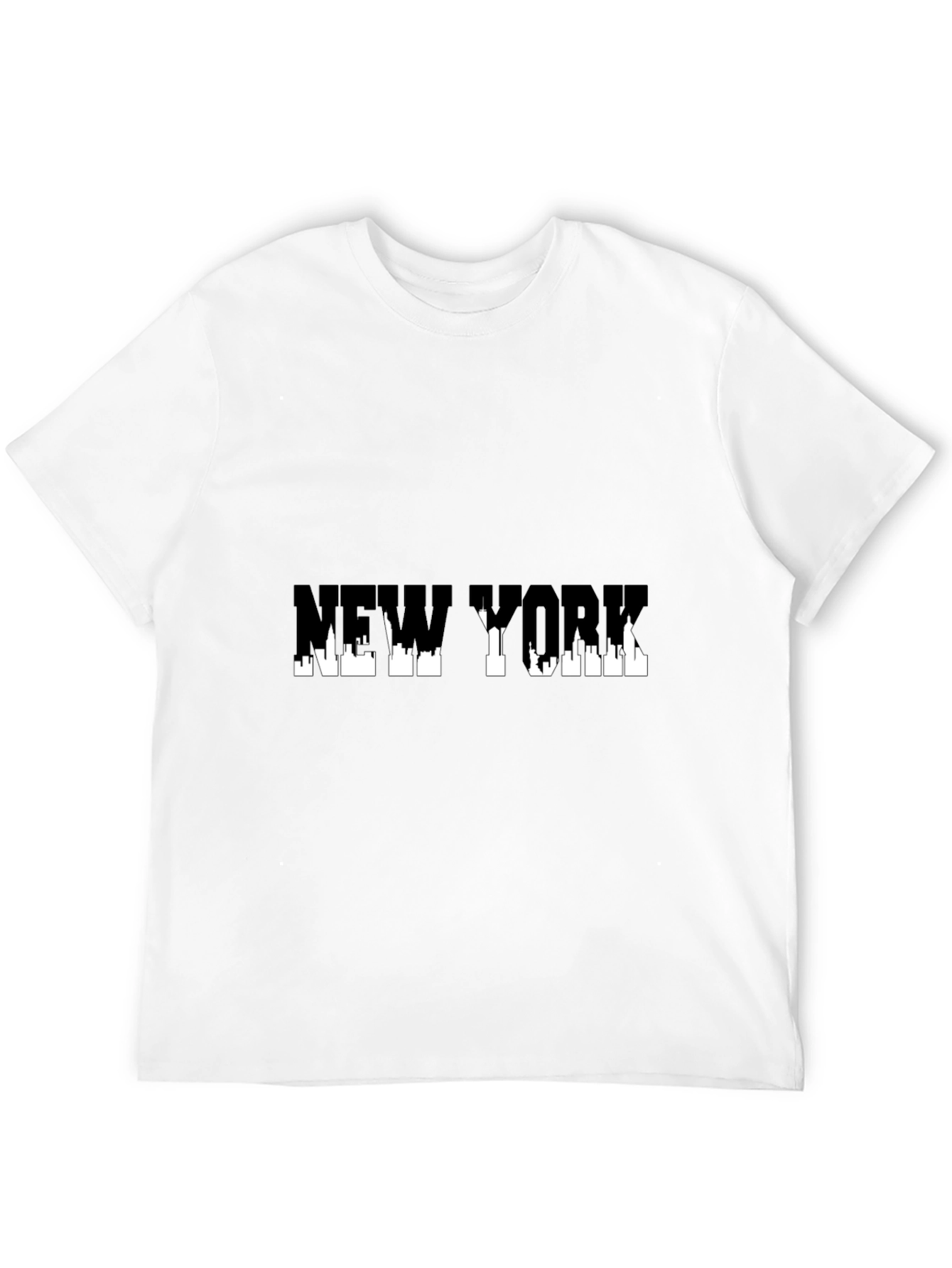 New York Skyline Graphic Black T-Shirt
