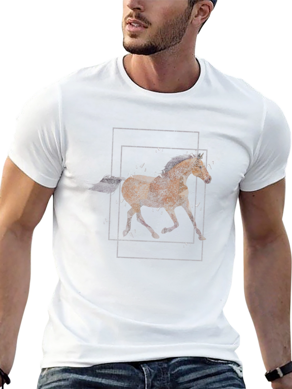 Horse Graphic Tee - Mens Black T-Shirt