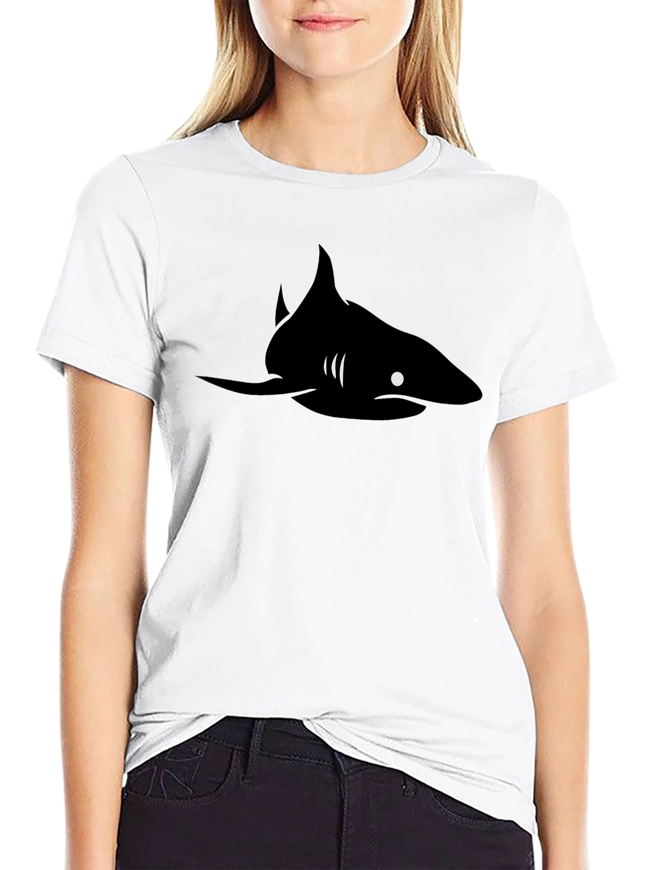 Black Shark Graphic Tee - Stylish Mens T-Shirt