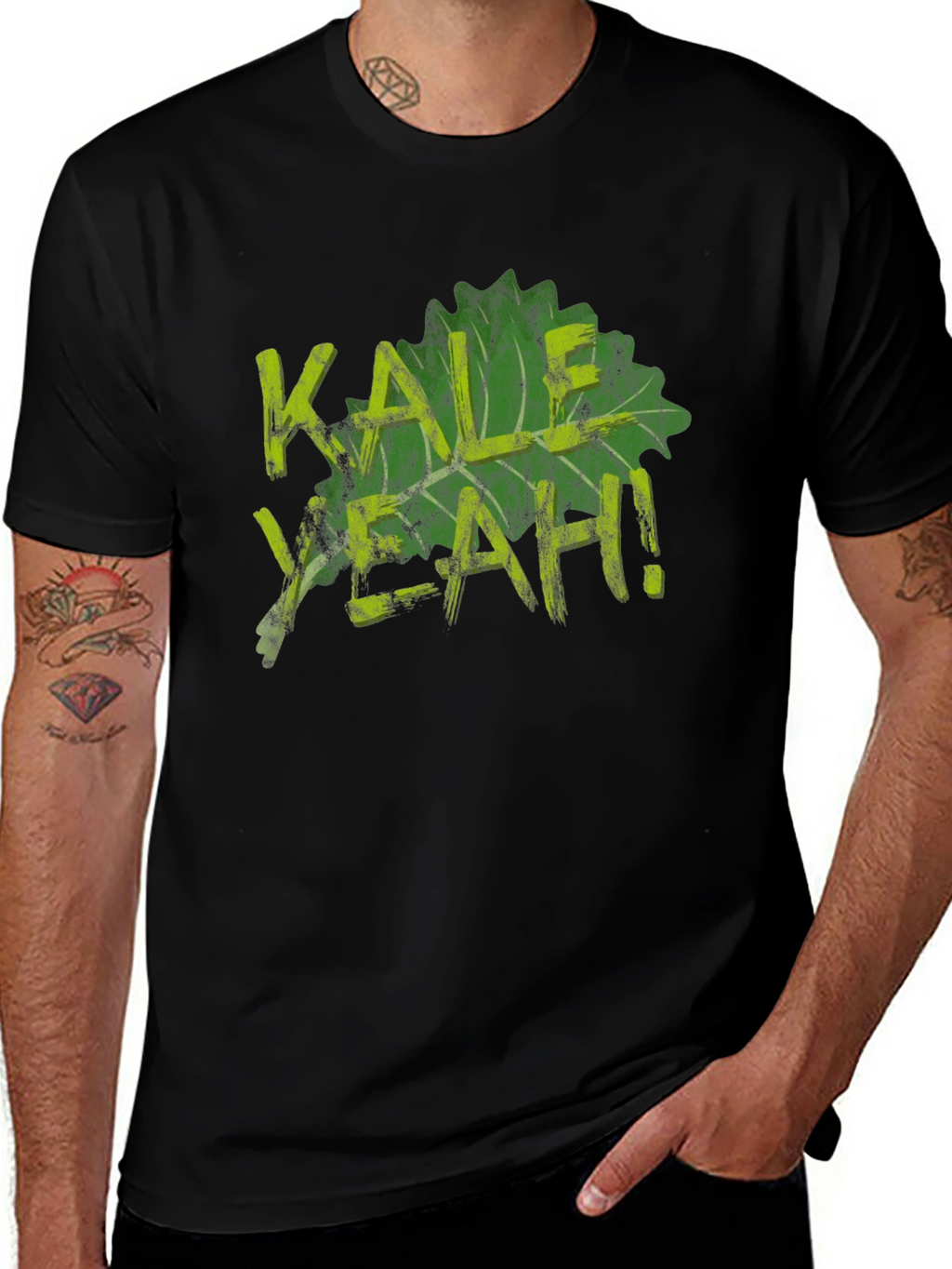 Kale Yeah! Graphic Tee - Black Cotton T-Shirt
