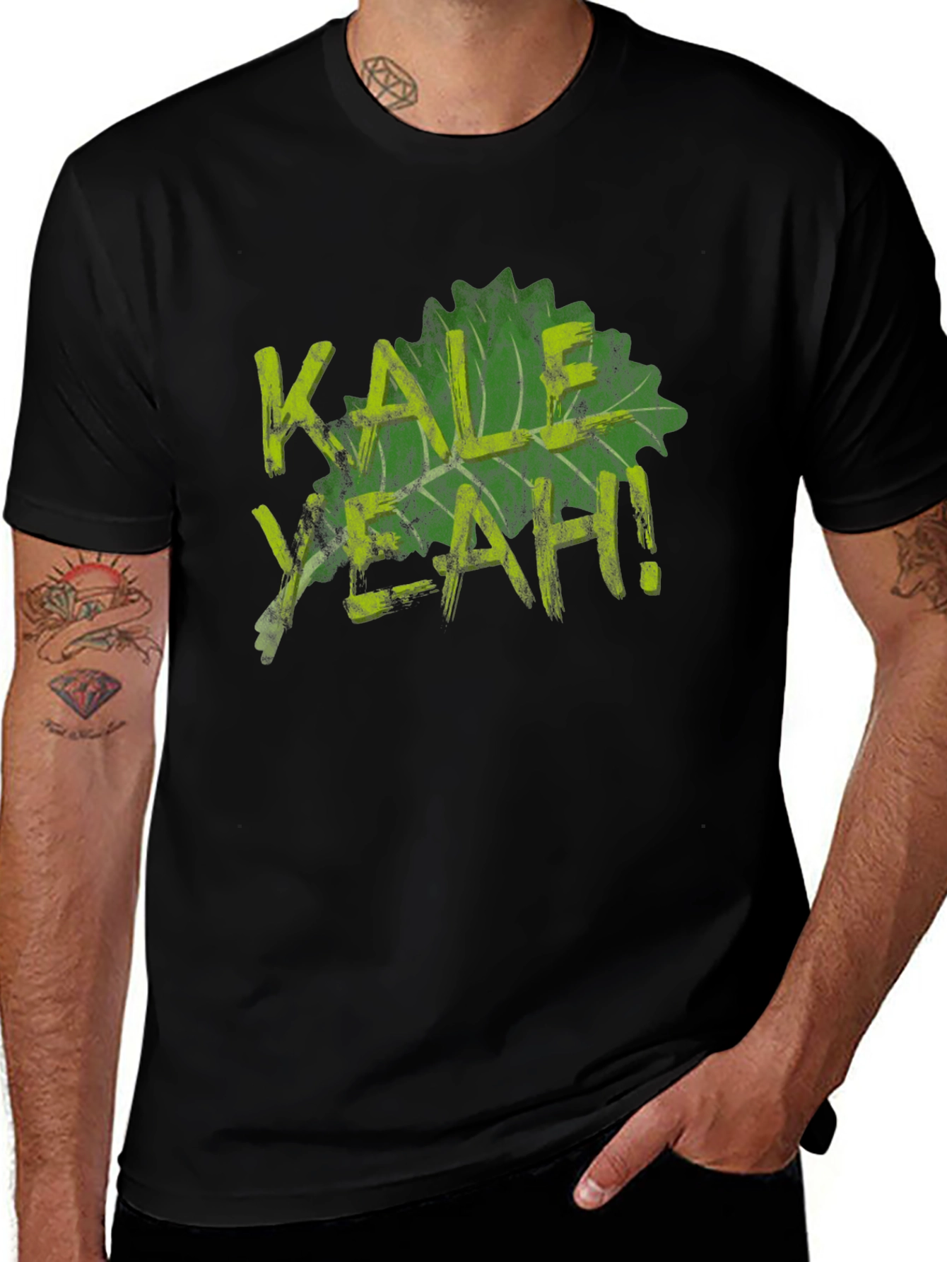 Kale Yeah! Graphic Tee - Black Cotton T-Shirt