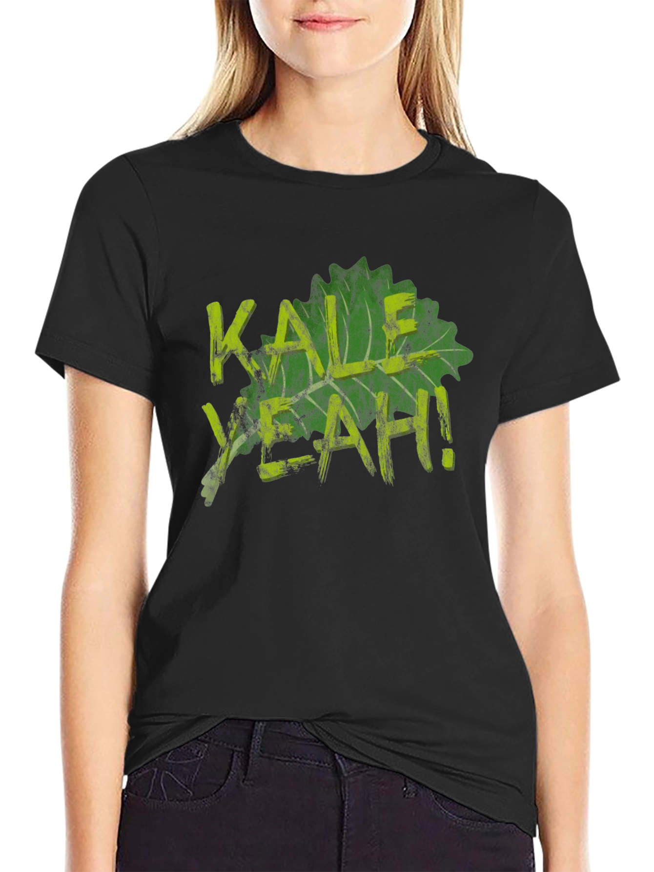 Kale Yeah! Graphic Tee - Black Cotton T-Shirt