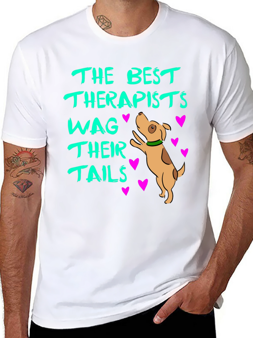 Dog Lover T-Shirt - Best Therapists Wag Their Tails
