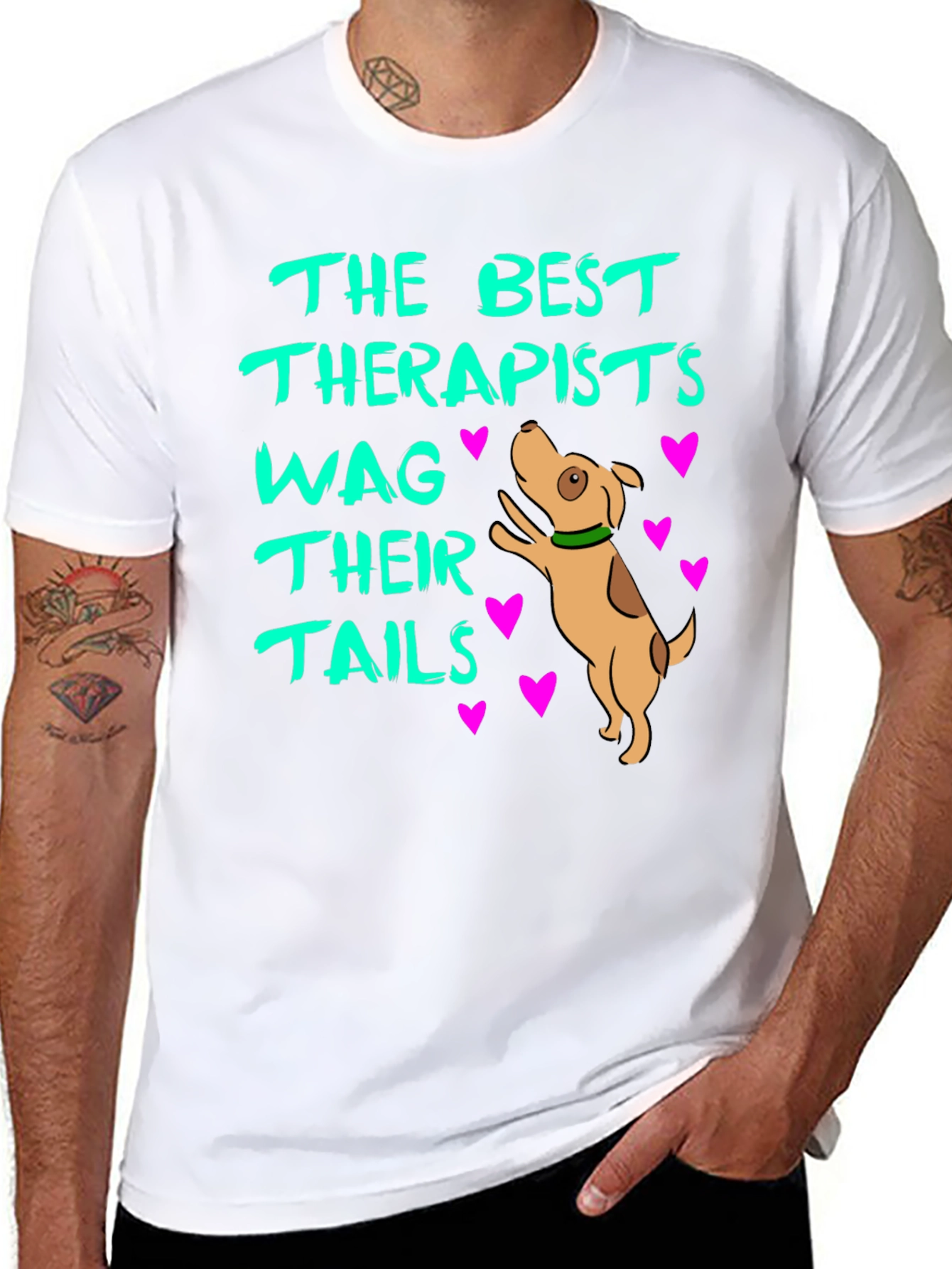 Dog Lover T-Shirt - Best Therapists Wag Their Tails