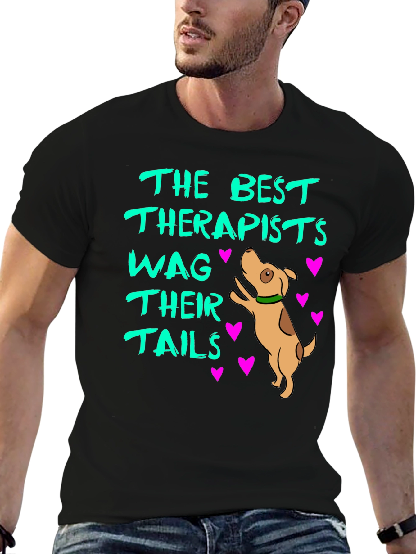 Dog Lover T-Shirt - Best Therapists Wag Their Tails