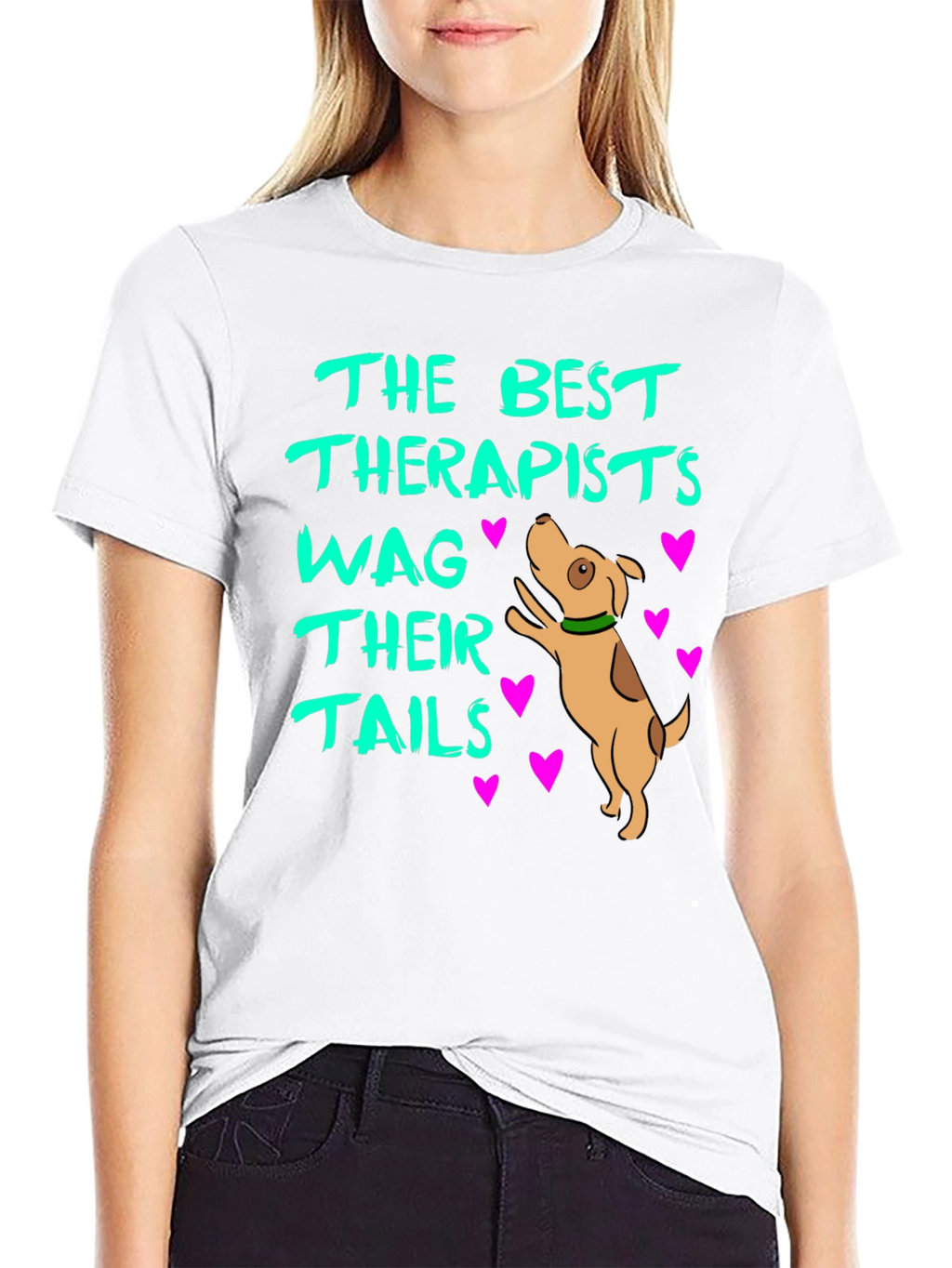 Dog Lover T-Shirt - Best Therapists Wag Their Tails