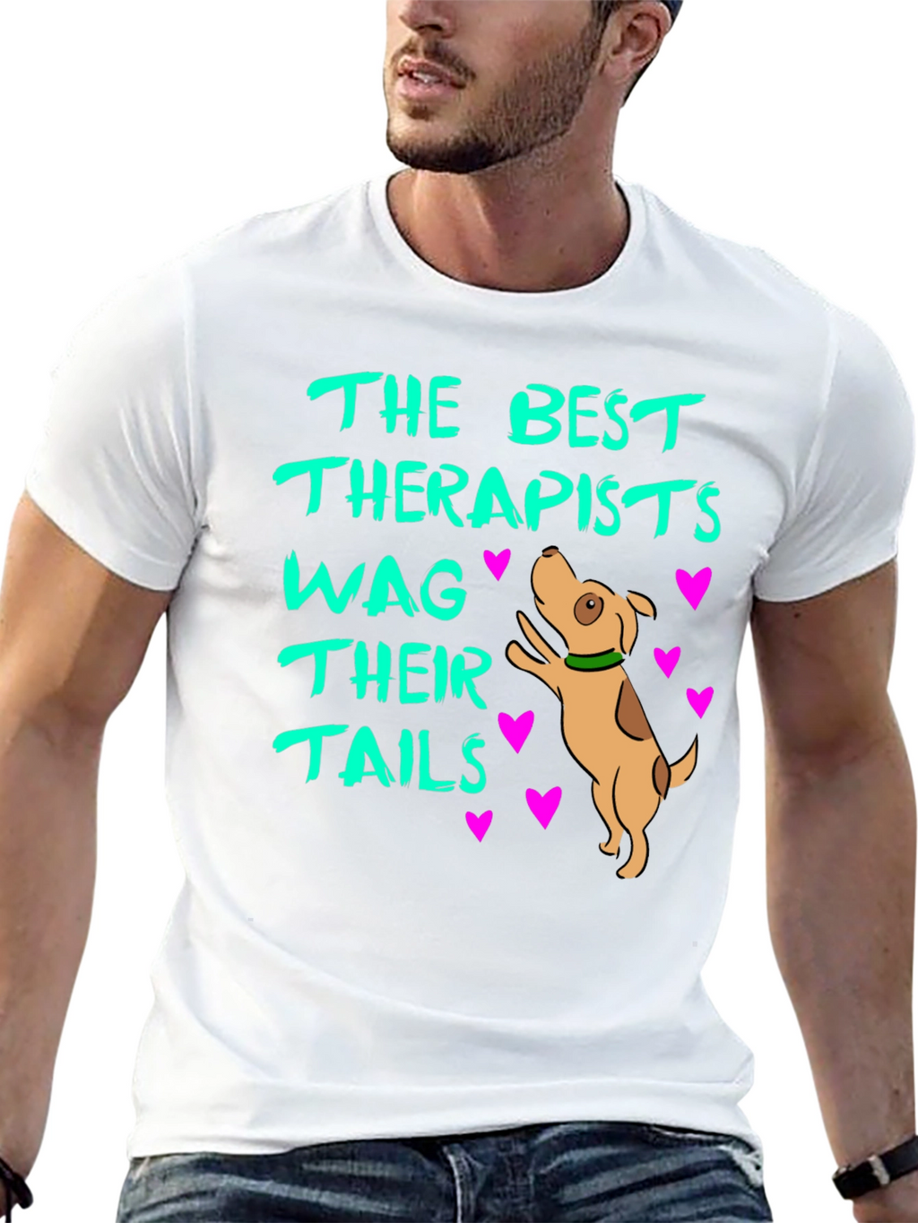 Dog Lover T-Shirt - Best Therapists Wag Their Tails