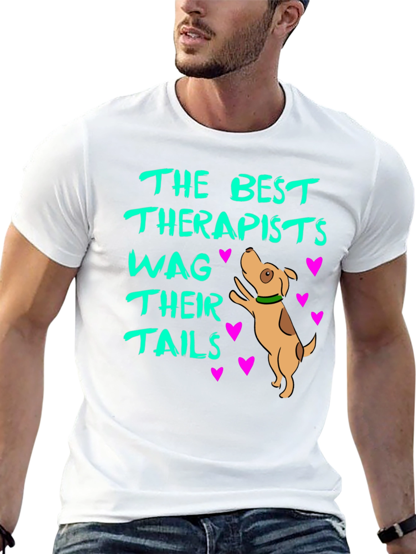 Dog Lover T-Shirt - Best Therapists Wag Their Tails