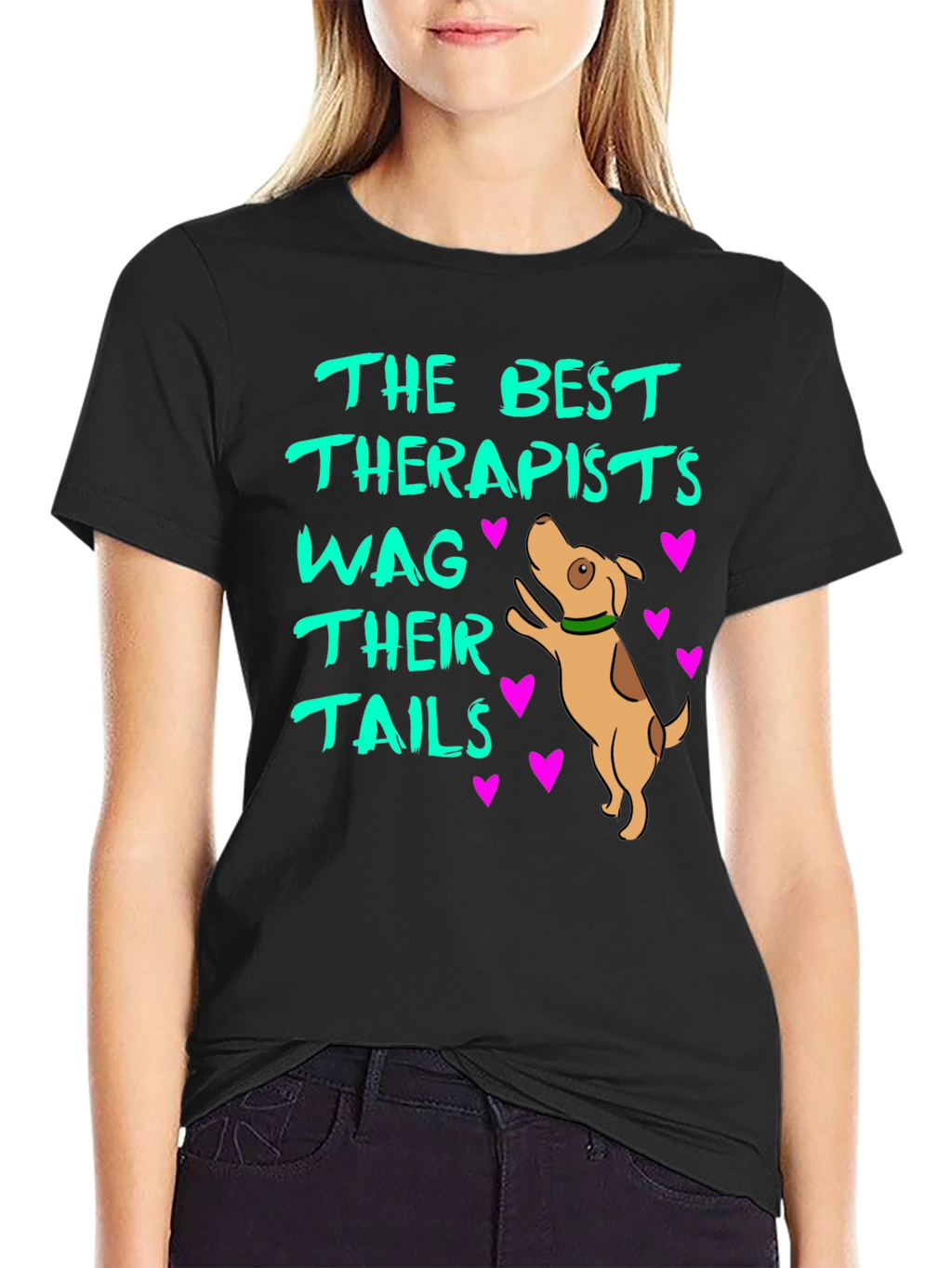 Dog Lover T-Shirt - Best Therapists Wag Their Tails