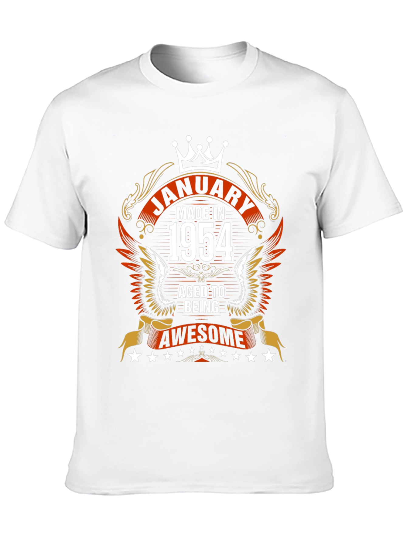 January 1954 Birthday T-Shirt - Aged to Awesome!