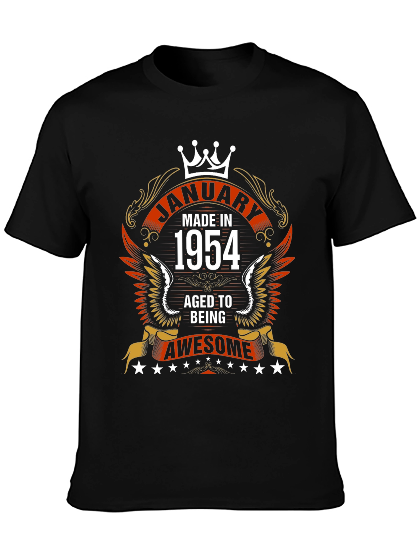 January 1954 Birthday T-Shirt - Aged to Awesome!