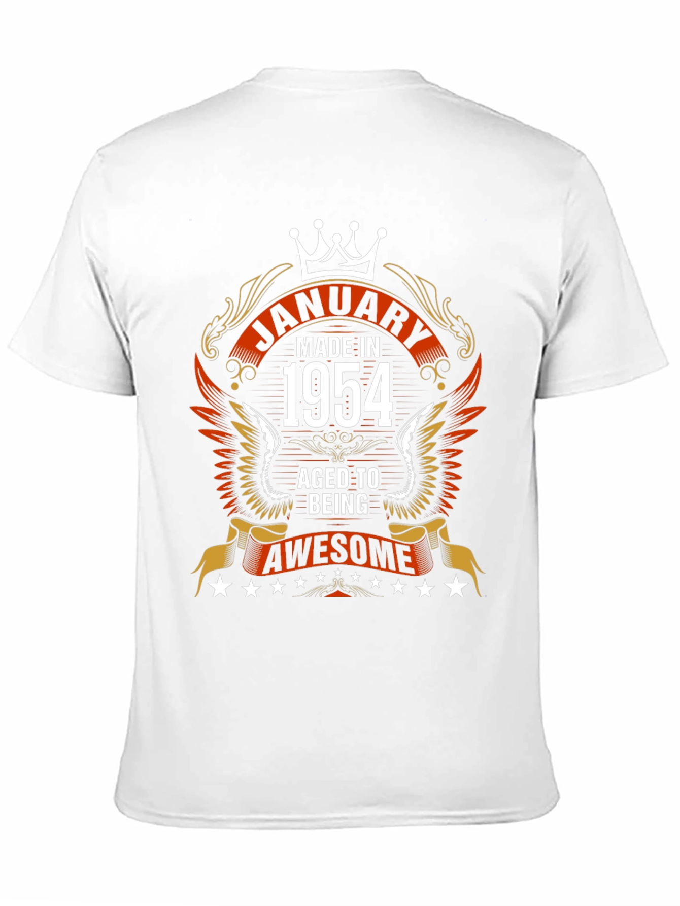 January 1954 Birthday T-Shirt - Aged to Awesome!