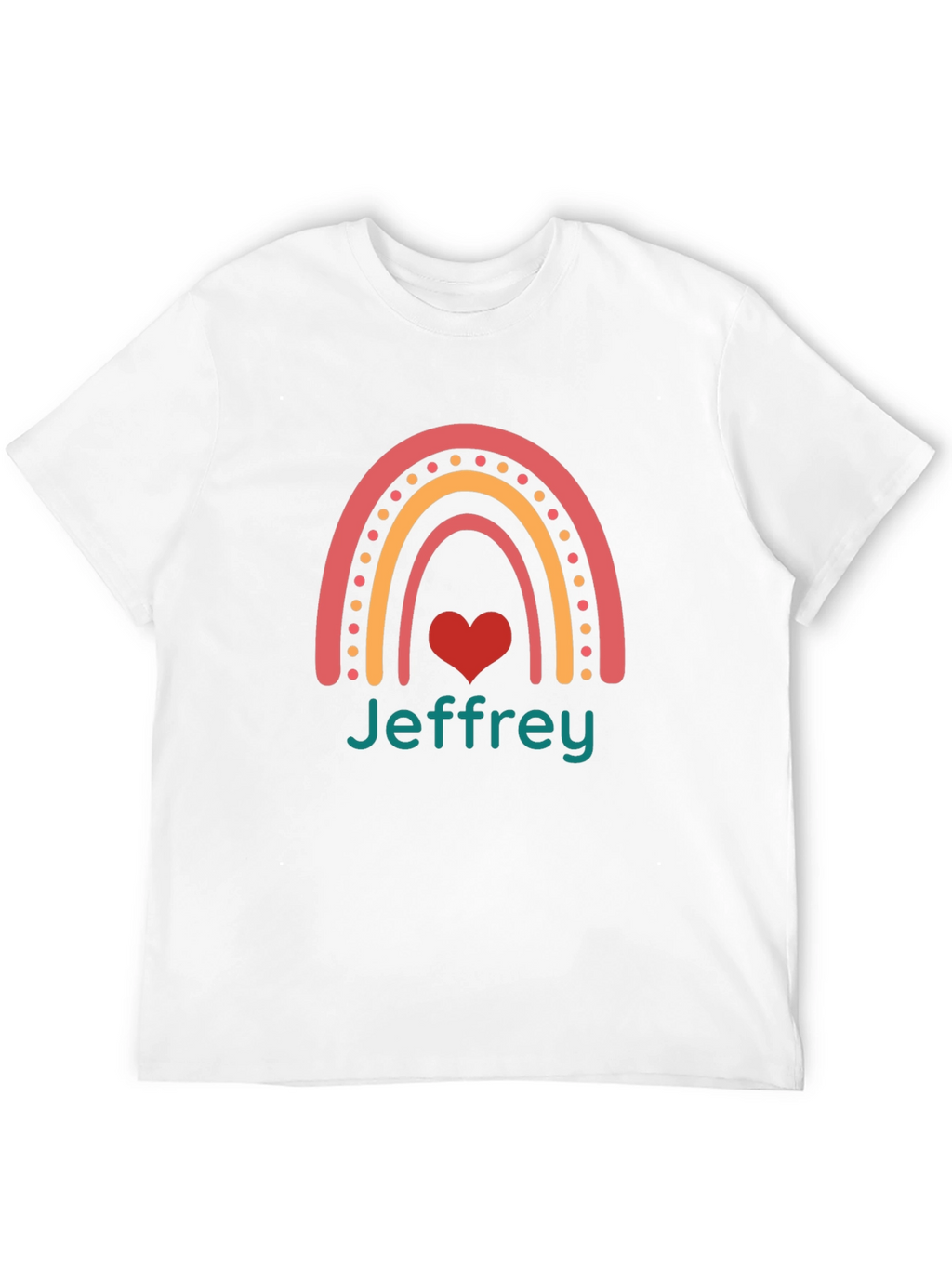 Jeffrey Rainbow Heart Graphic Tee - Black