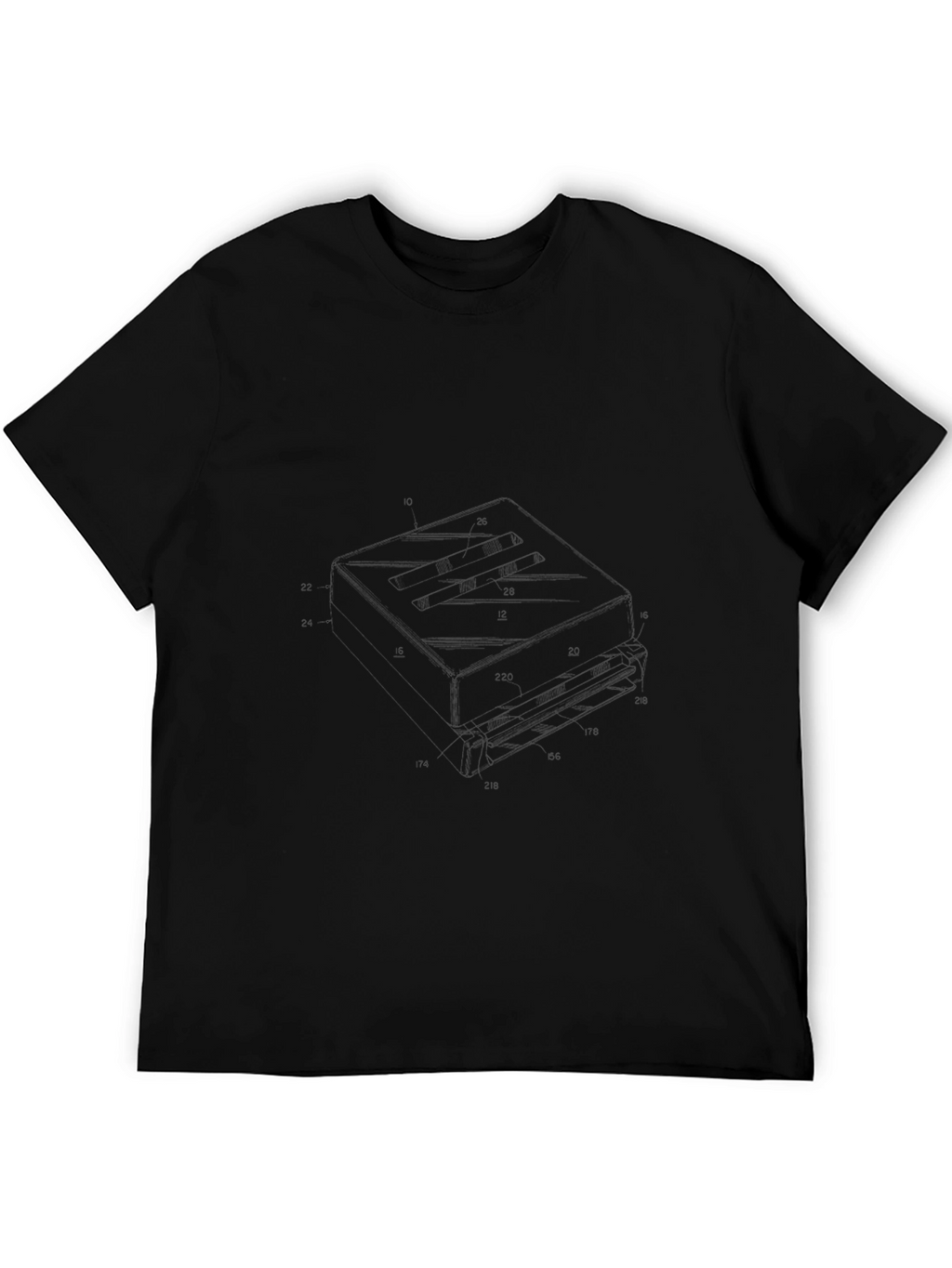 Black Graphic Tee - Floppy Disk Patent