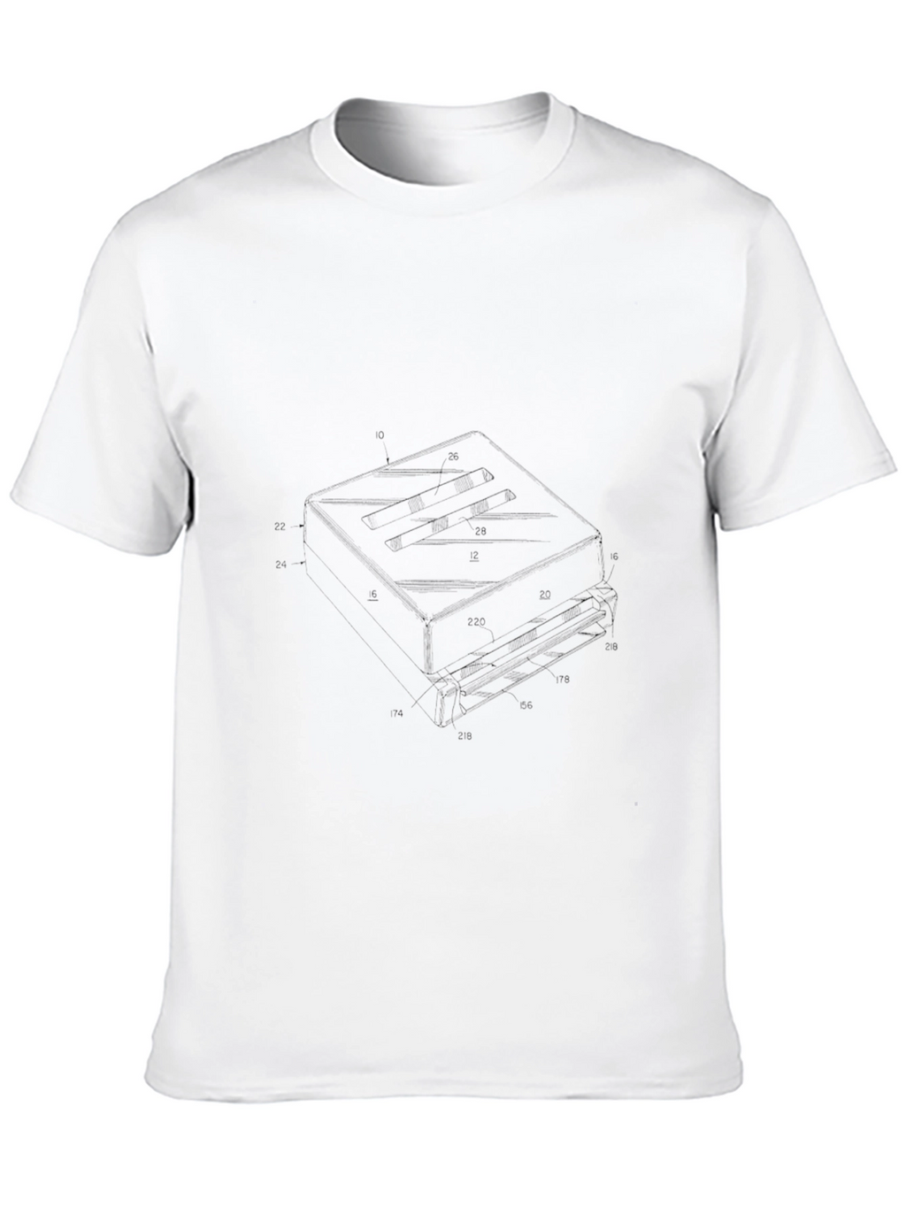 Black Graphic Tee - Floppy Disk Patent