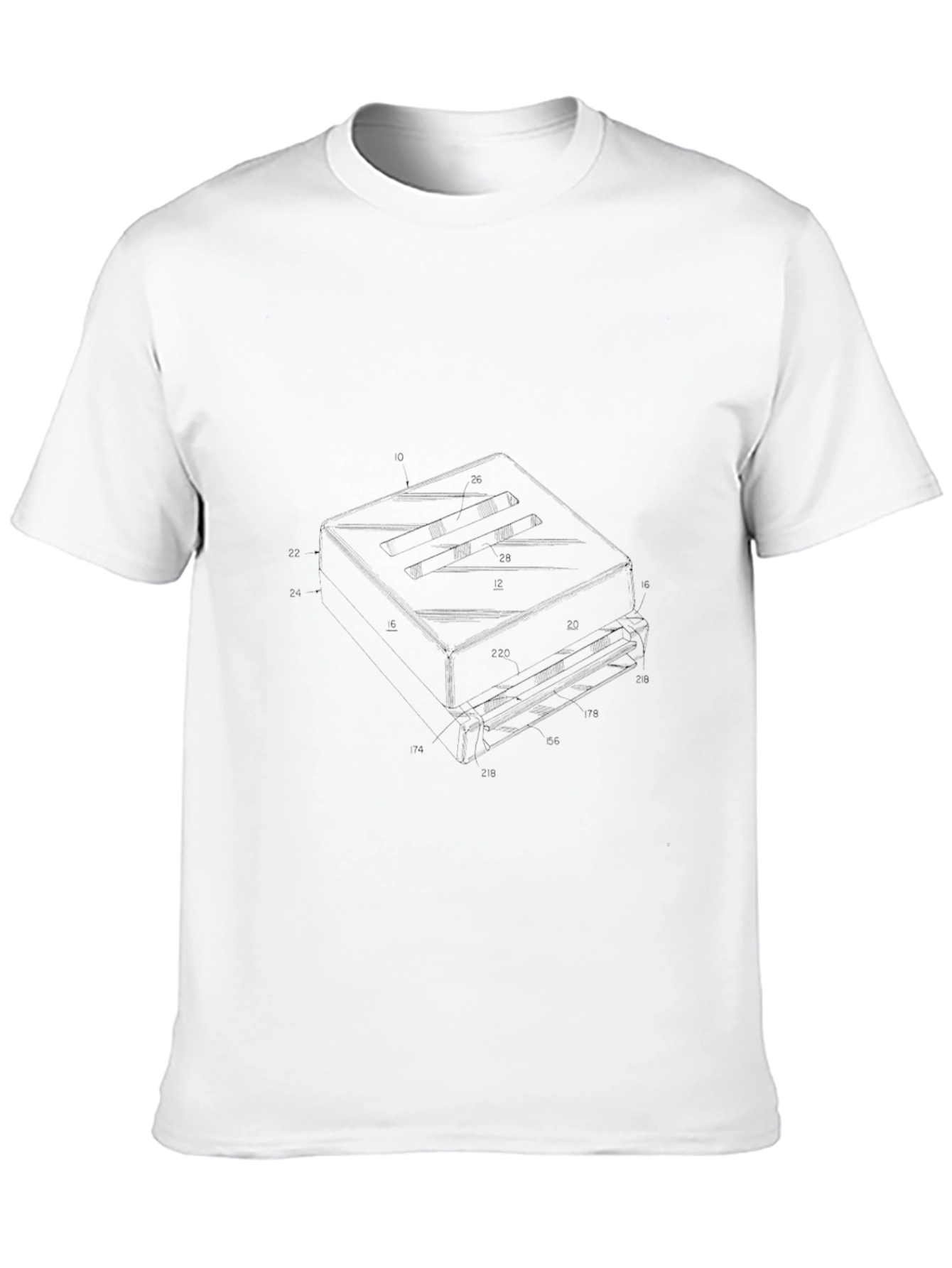 Black Graphic Tee - Floppy Disk Patent