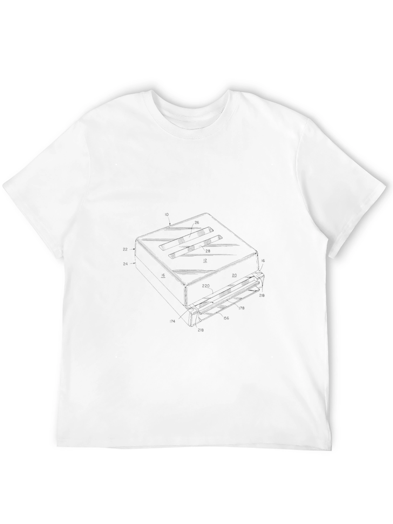 Black Graphic Tee - Floppy Disk Patent