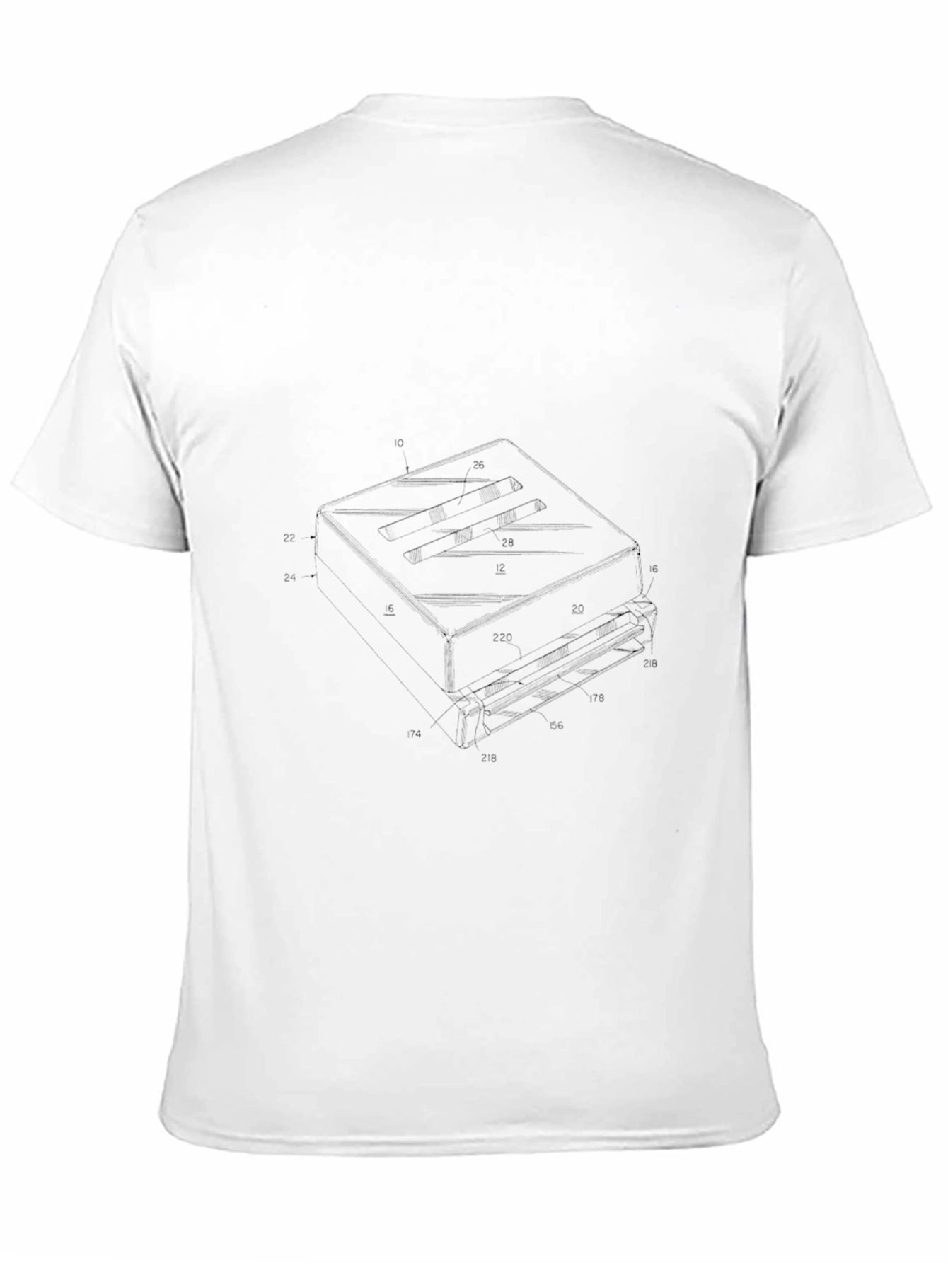 Black Graphic Tee - Floppy Disk Patent