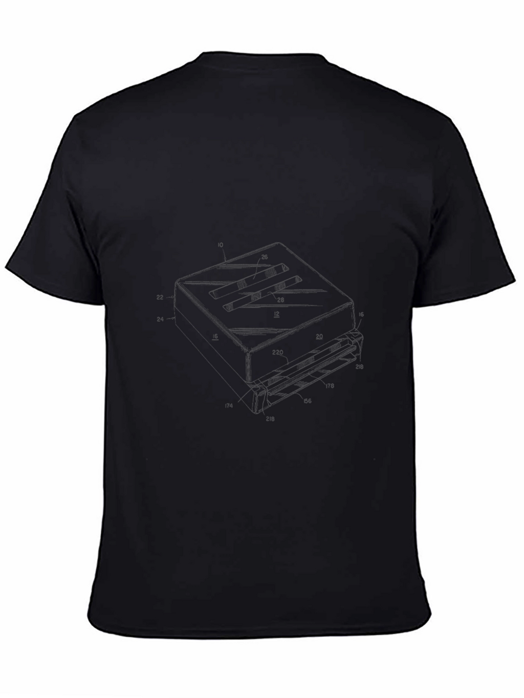 Black Graphic Tee - Floppy Disk Patent