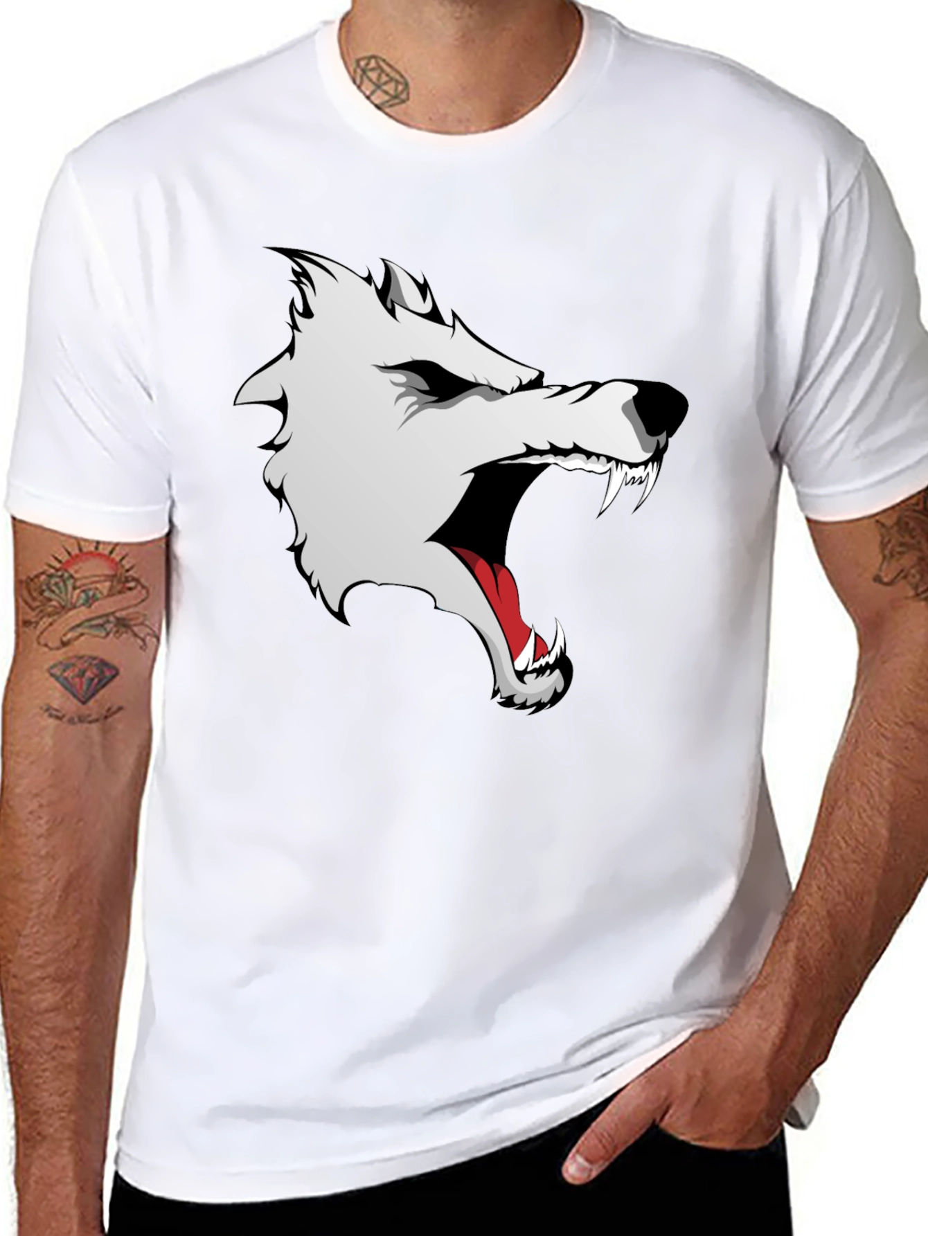 Black Wolf Graphic Tee - Fierce Style!