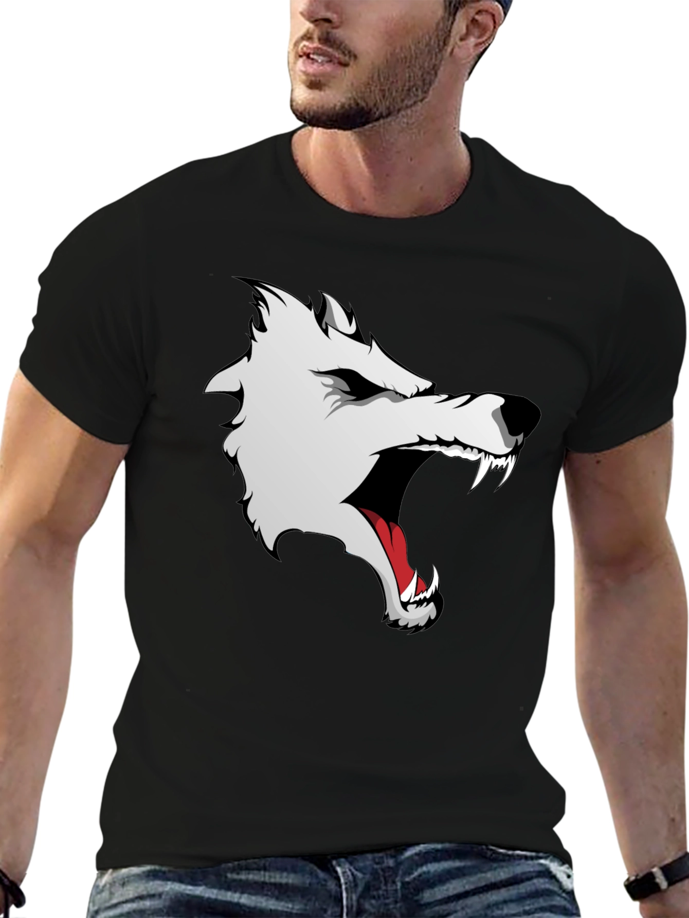 Black Wolf Graphic Tee - Fierce Style!