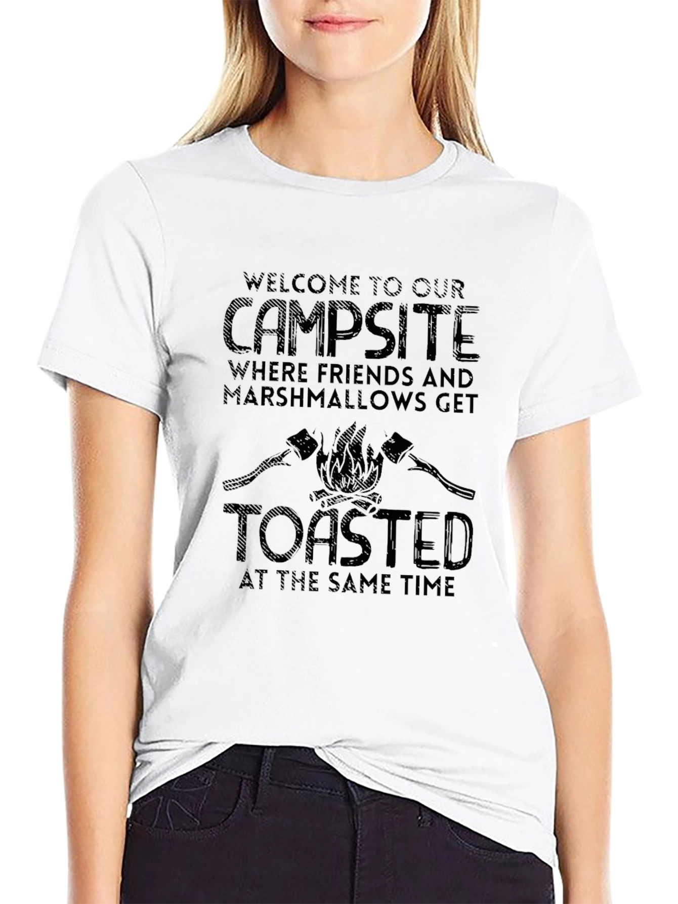 Campsite Marshmallow Toasted Graphic T-Shirt