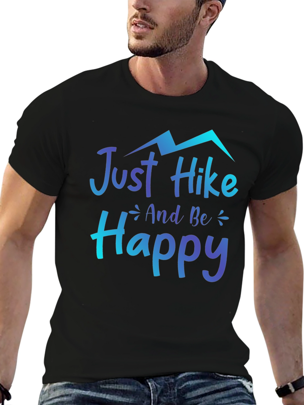 Just Hike and Be Happy Graphic Tee
