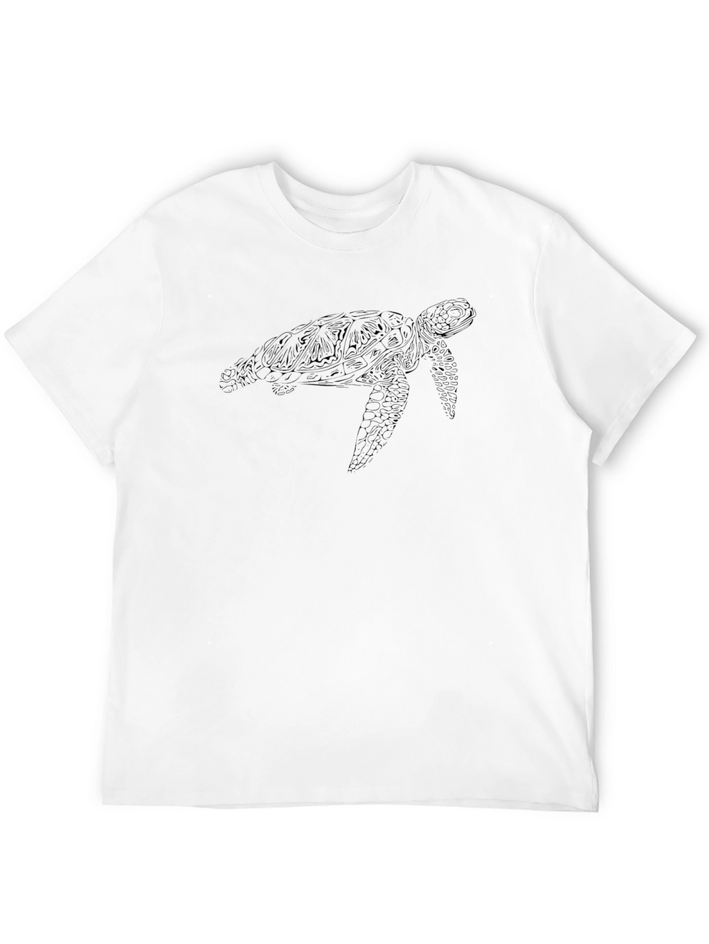 Sea Turtle Graphic Tee - Black Comfort Fit