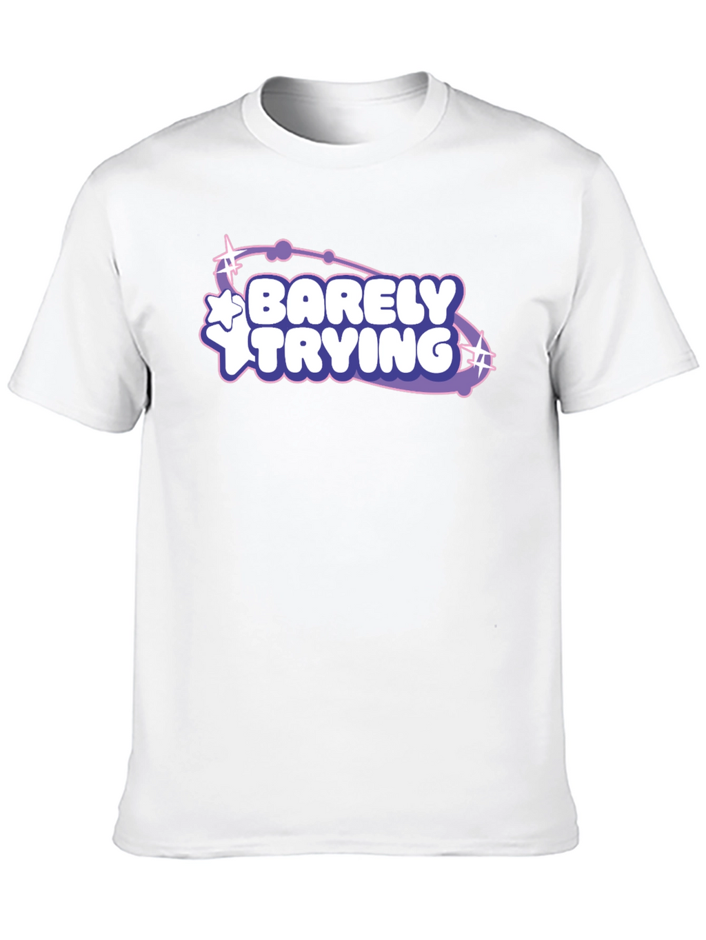 Barely Trying Graphic Tee - Black Casual T-Shirt