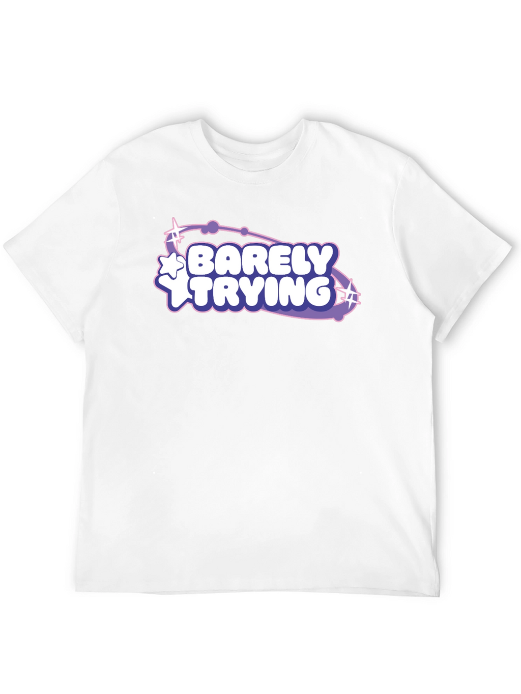 Barely Trying Graphic Tee - Black Casual T-Shirt