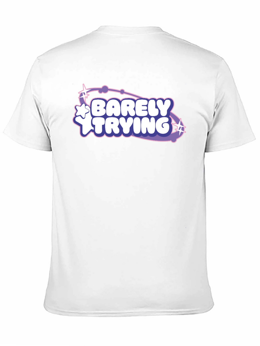 Barely Trying Graphic Tee - Black Casual T-Shirt