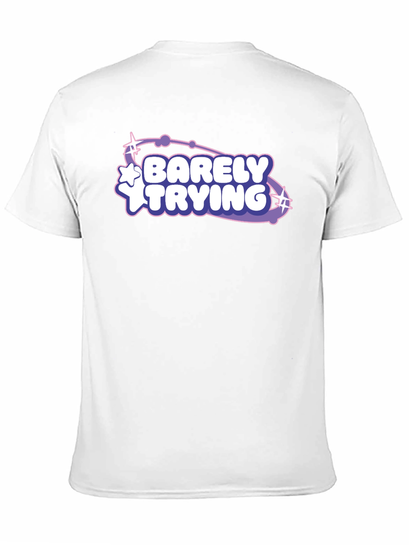 Barely Trying Graphic Tee - Black Casual T-Shirt