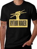 Rhythm Maker Drummer T-Shirt - Music Lover Tee