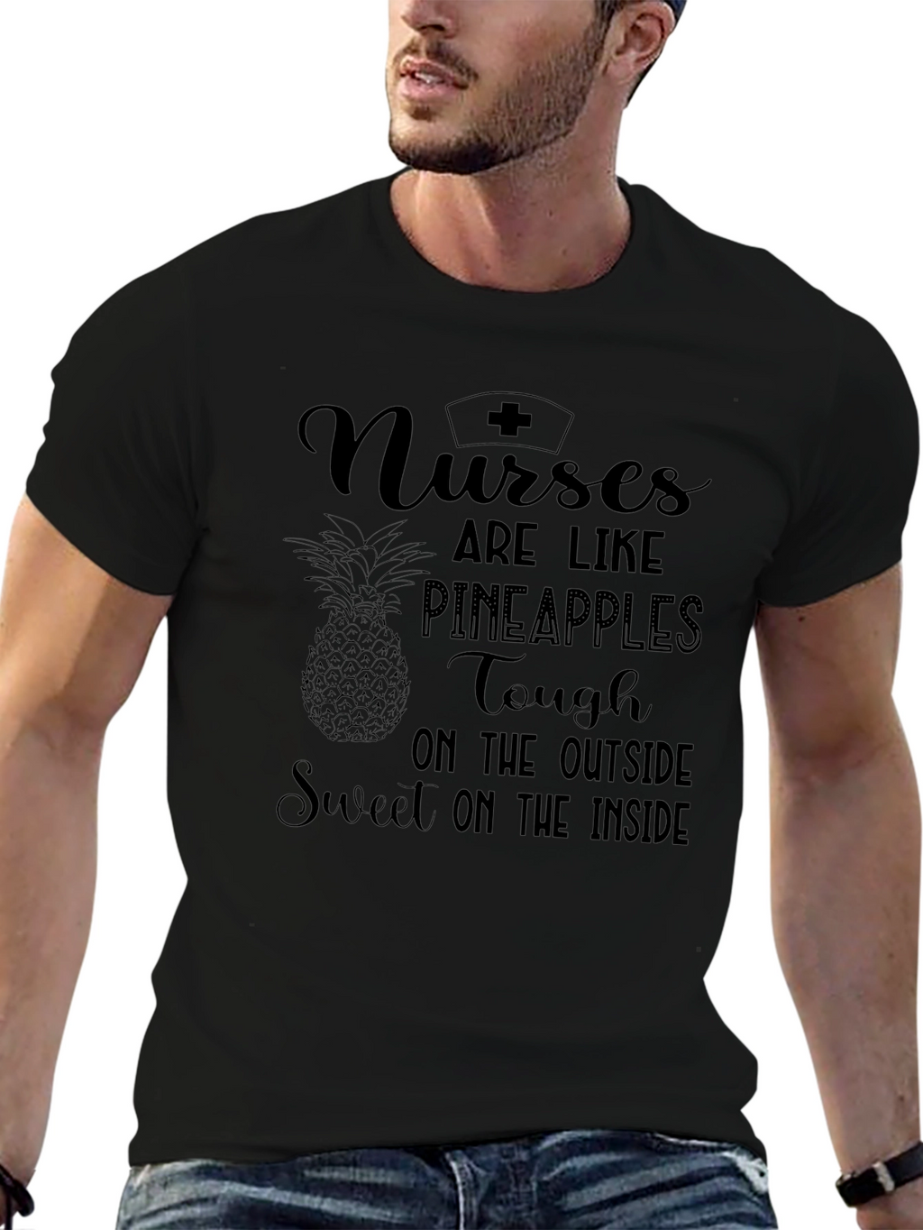Nurses are Like Pineapples Graphic T-Shirt