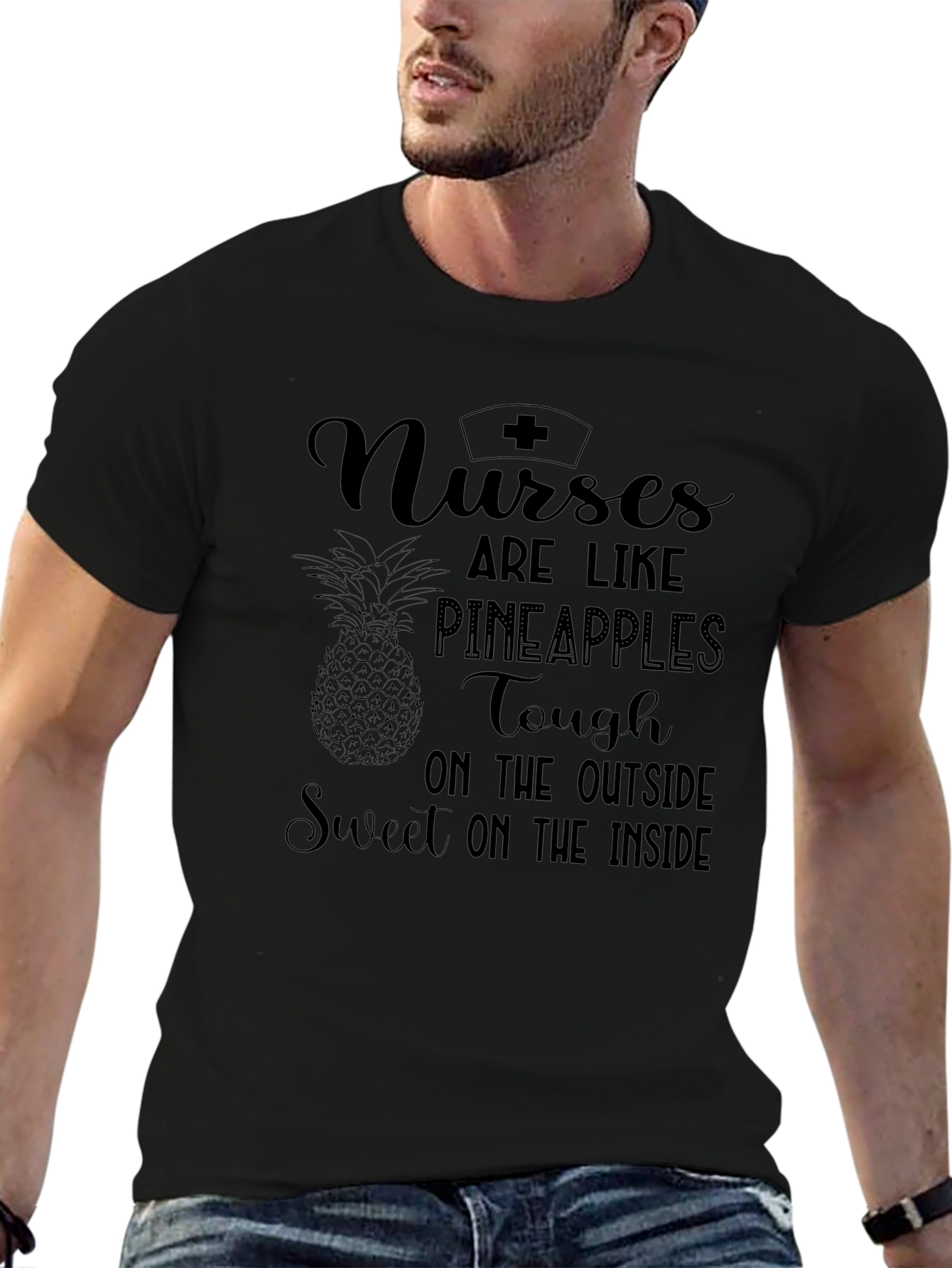 Nurses are Like Pineapples Graphic T-Shirt