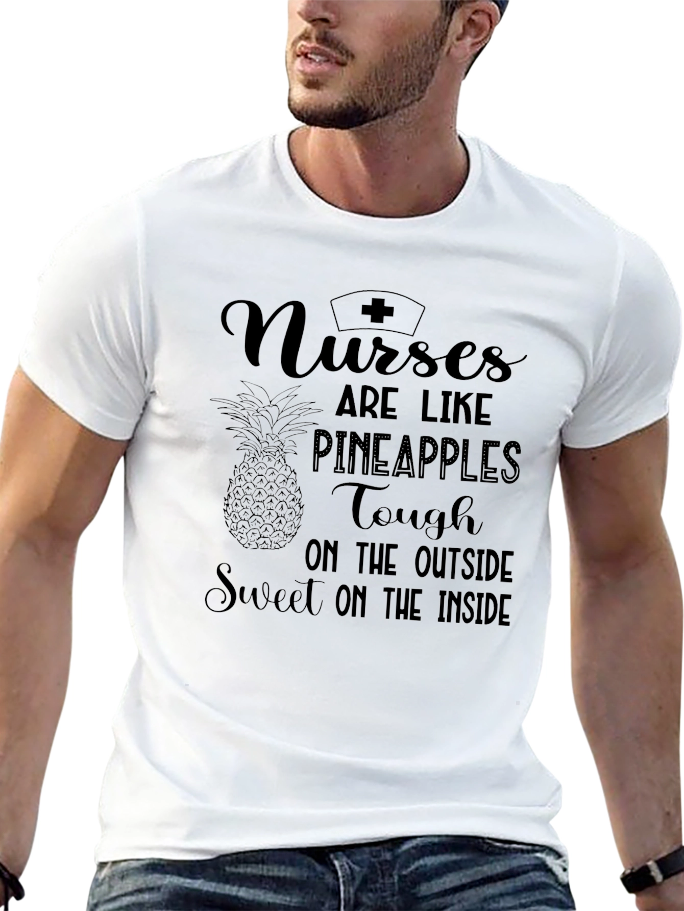 Nurses are Like Pineapples Graphic T-Shirt