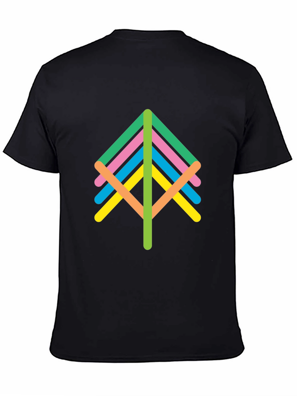Abstract Tree Graphic Tee - Unisex Black T-Shirt