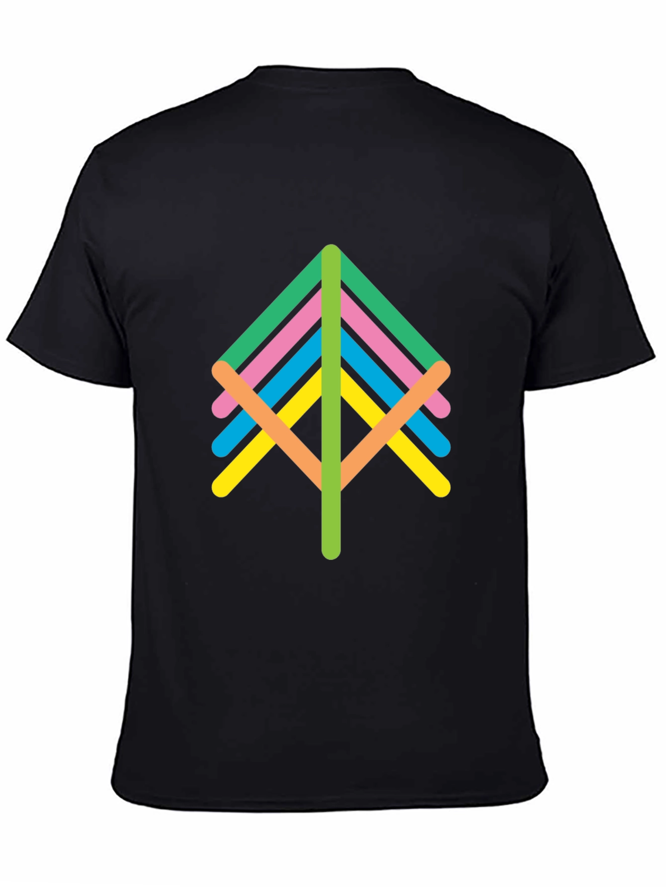 Abstract Tree Graphic Tee - Unisex Black T-Shirt