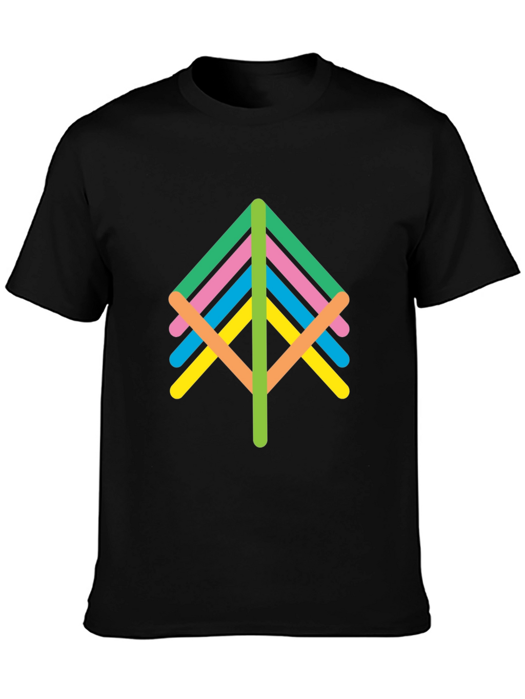 Abstract Tree Graphic Tee - Unisex Black T-Shirt