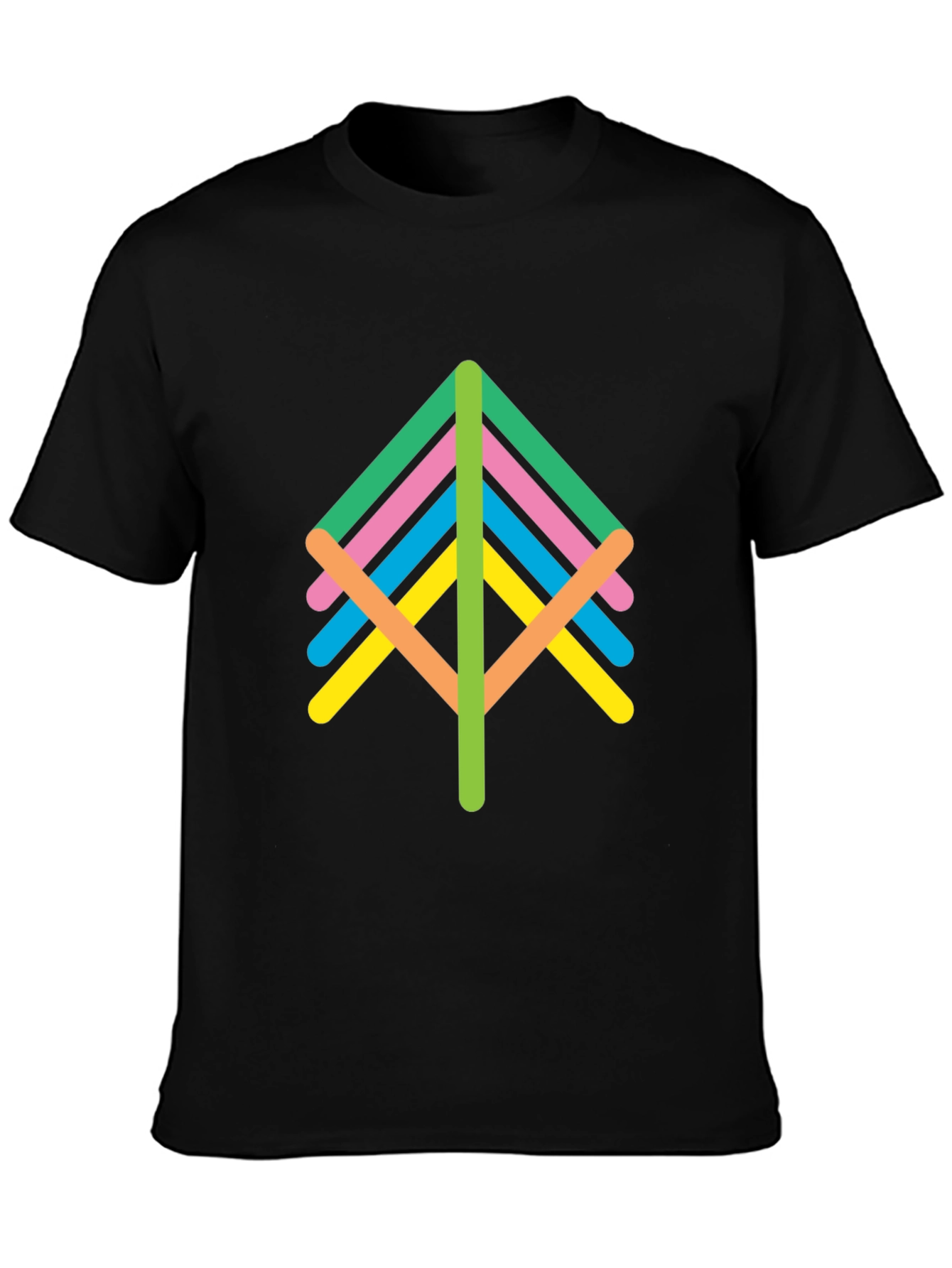 Abstract Tree Graphic Tee - Unisex Black T-Shirt