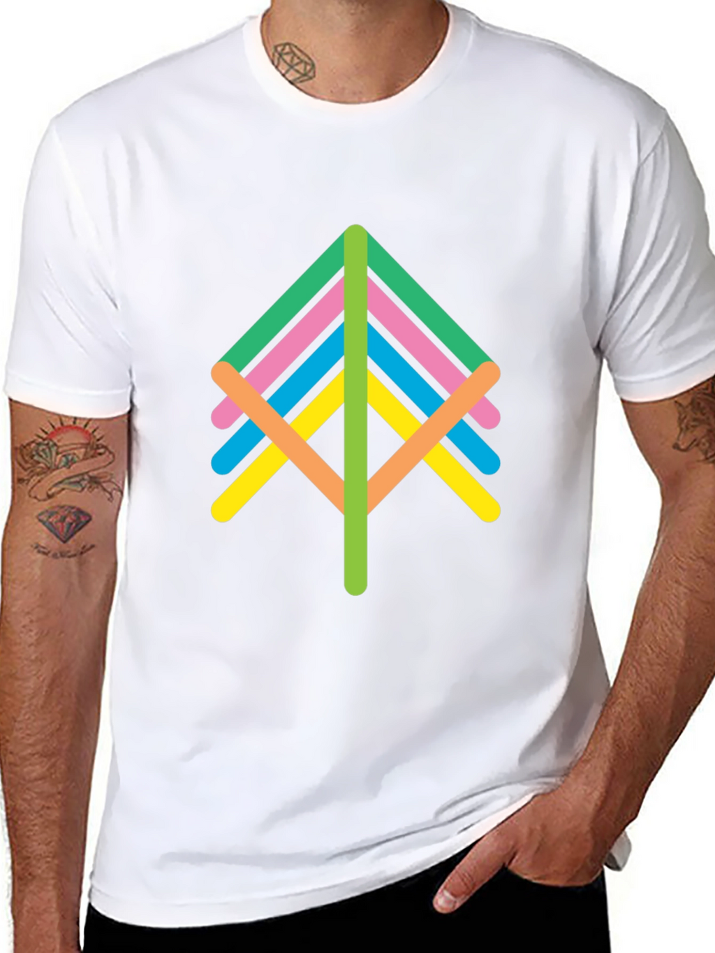 Abstract Tree Graphic Tee - Unisex Black T-Shirt