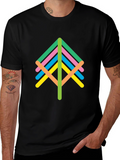 Abstract Tree Graphic Tee - Unisex Black T-Shirt