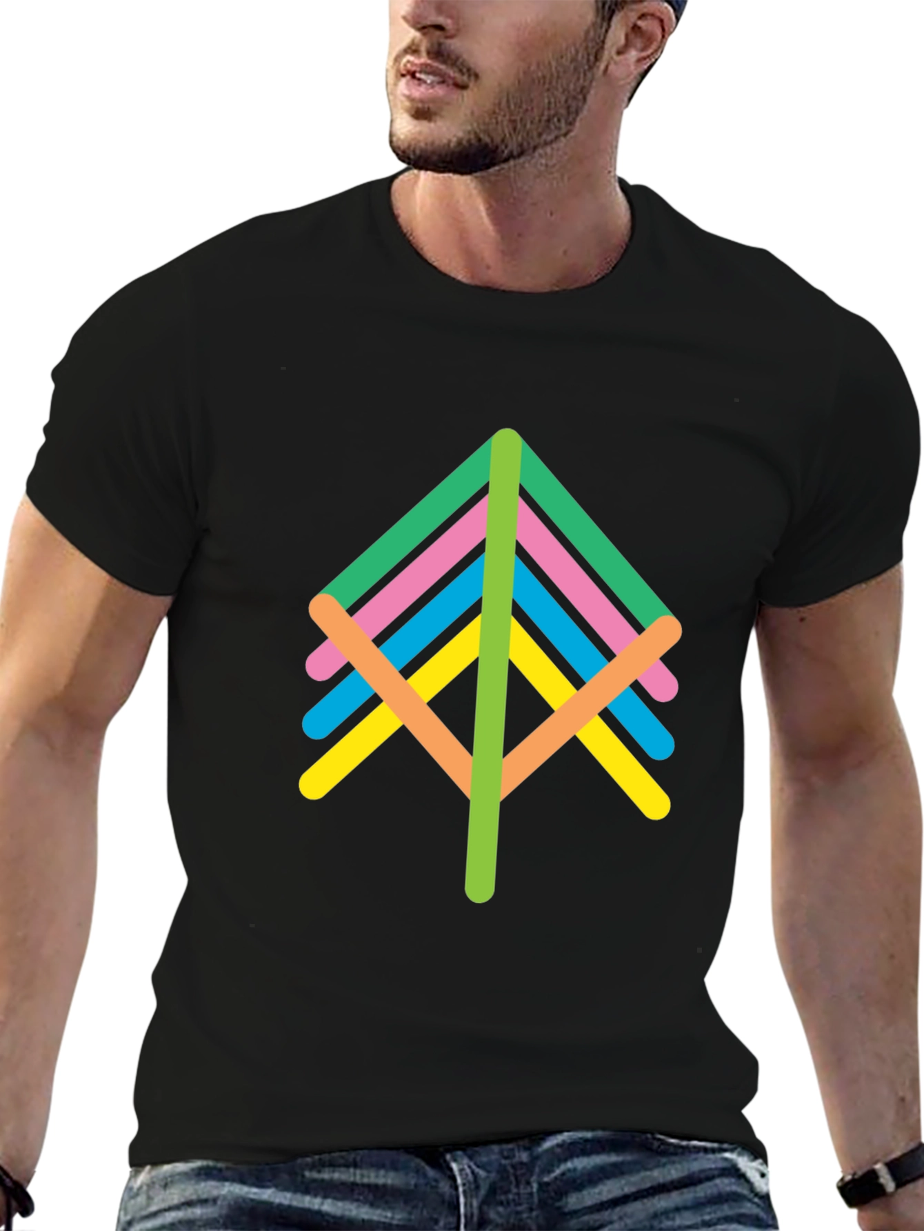 Abstract Tree Graphic Tee - Unisex Black T-Shirt